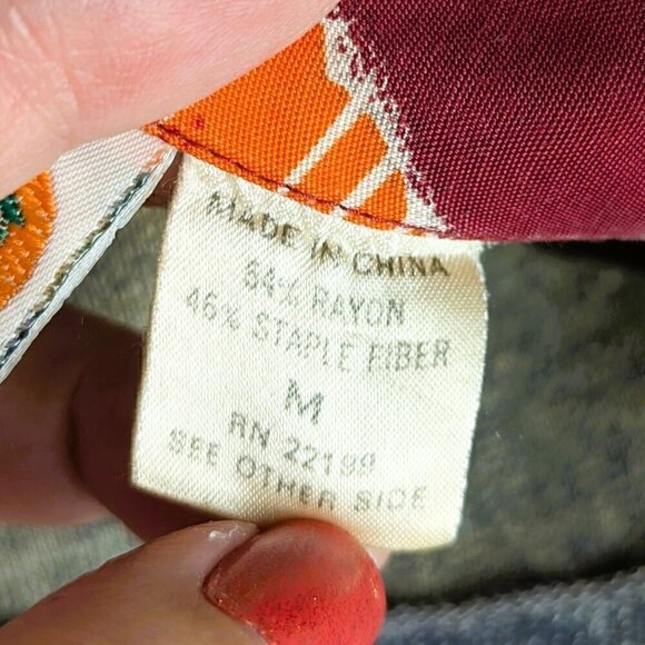 Vintage Kennington Ltd Red/Green Hawaiian Shirt M - Picture 10 of 11